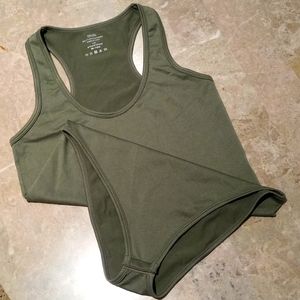 NWOT Olive Green Racer Back Bodysuit